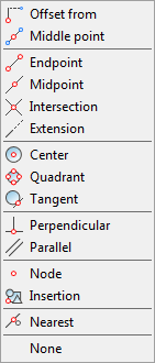 CAD drafting Interface. Context Menu 3