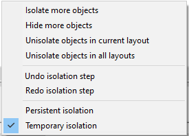 CAD software Objects Isolation 10