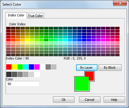CAD drawing Select Color Dialog Box 2