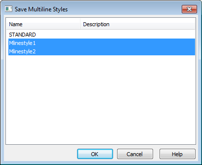 CAD software Multiline Styles 22
