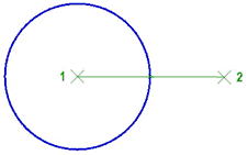 CAD software Circle by Center and Diameter 7