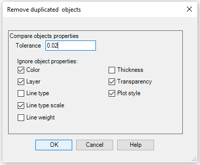 CAD software Delete Duplicates 7