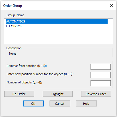 CAD drafting Object Grouping Dialog 18