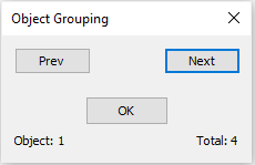 CAD software Object Grouping Dialog 22