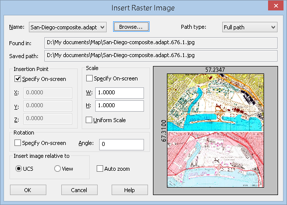 CAD drafting Insert Raster Image 12