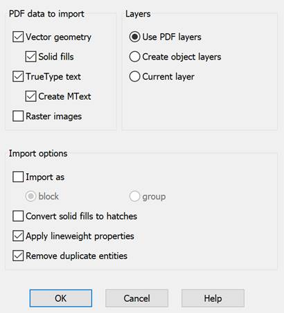 CAD drawing Importing PDF Underlay Data 5