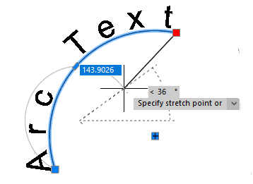 CAD drawing Arc Text 8