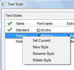 CAD software Creating a Text Style 19