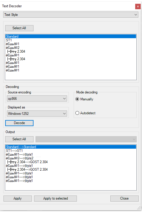 CAD drawing Text Encoding Conversion 8