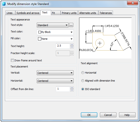 CAD drafting Modify a Dimension Style 15