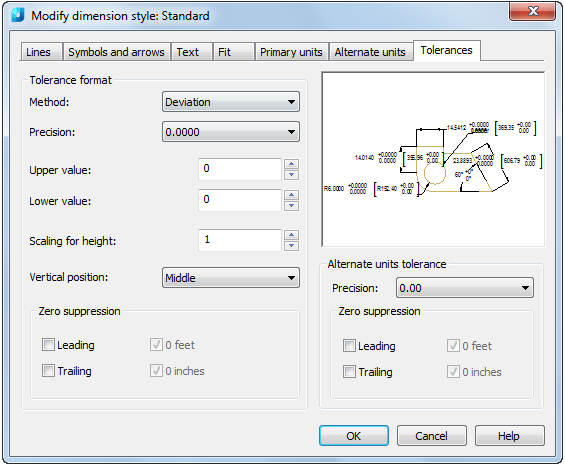 CAD software Modify a Dimension Style 43