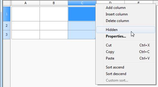 CAD software Editing the Size of Rows and Columns 4