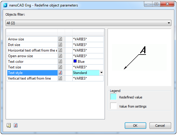 CAD drafting Parameters Redefinition 3