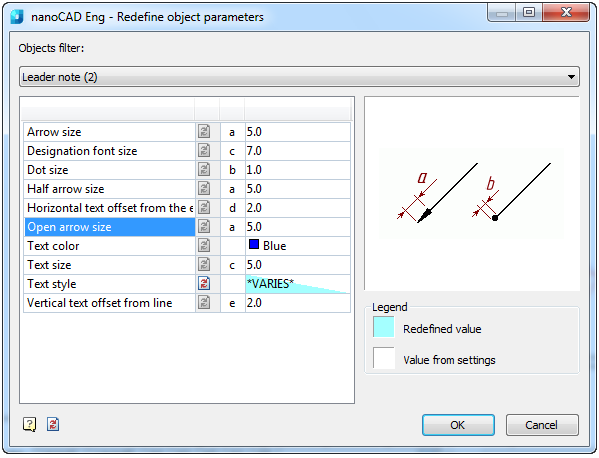 CAD drawing Parameters Redefinition 5