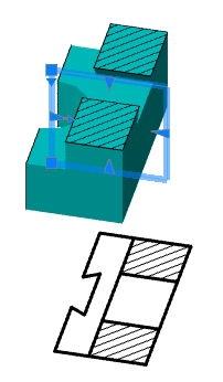 CAD drawing 3D Module 1400