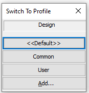 CAD software Profile Quick Setting 1