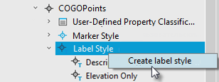 CAD software Creating Label Styles of Geo points 1