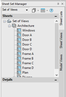 CAD drafting Sheet Set Manager Functional Bar 12