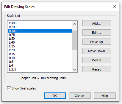 CAD drawing Scale List 8