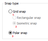 CAD software Snap and Grid Mode 10