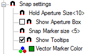 CAD drawing Display of Snap Elements 5