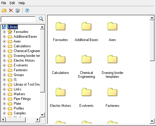 CAD drawing WORKING WITH STANDARD ELEMENTS 50