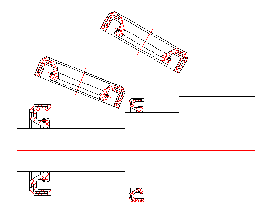 CAD drawing WORKING WITH STANDARD ELEMENTS 107