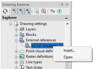 CAD drawing External References Manager 26