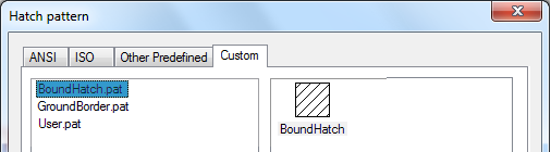 CAD software Hatch Dialog Box 4