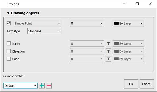 CAD drawing Exploding a Cloud into Points 8