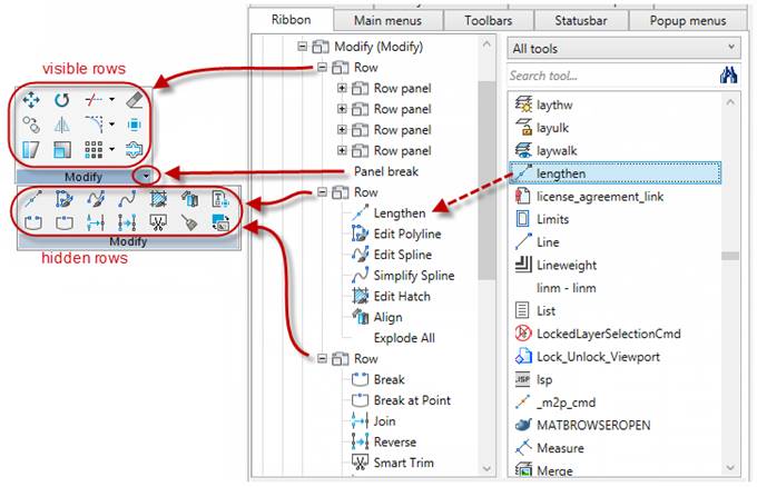 CAD drawing Ribbon Tab 11