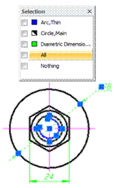 CAD drafting Selection of Overlaid Objects 12