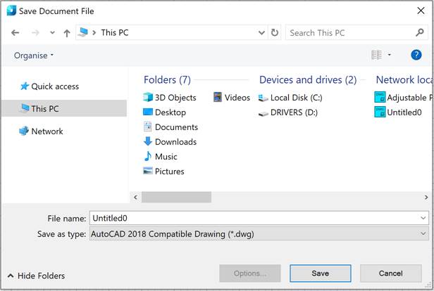 CAD software Saving a Document with Another Name 7