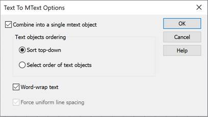 CAD software Convert Text to Multiline Text 7